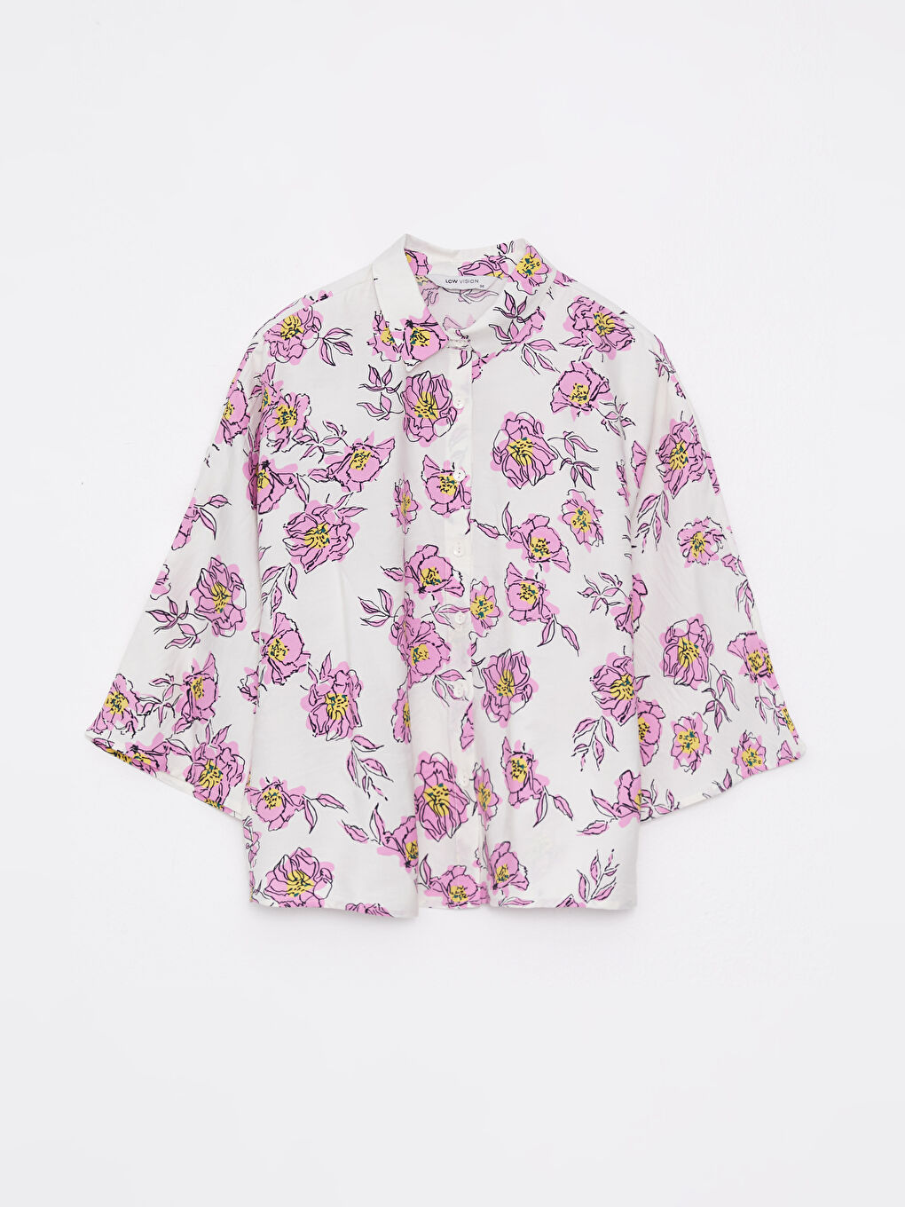 Front Button Closure Floral Women's Shirt-5
