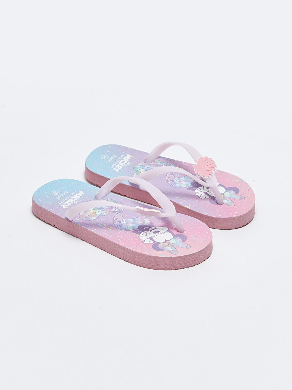 Karışık Minnie Mouse Lisanslı Parmak Arası Kız Çocuk Plaj Terliği