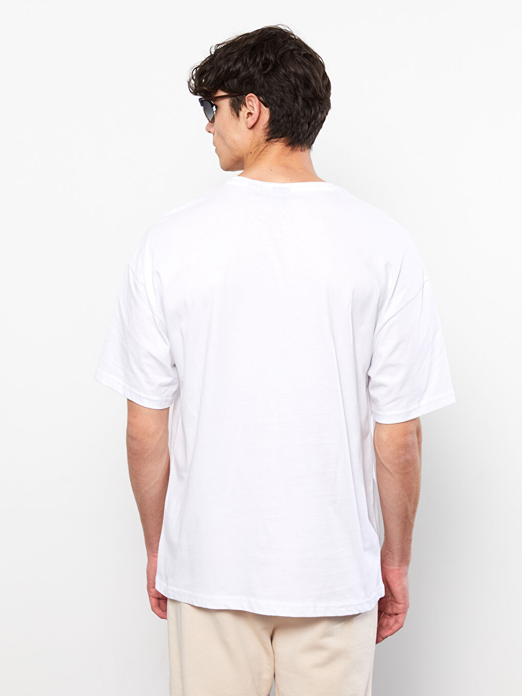 Crew Neck Short Sleeve Snoopy Printed Men's Cotton T-Shirt-4