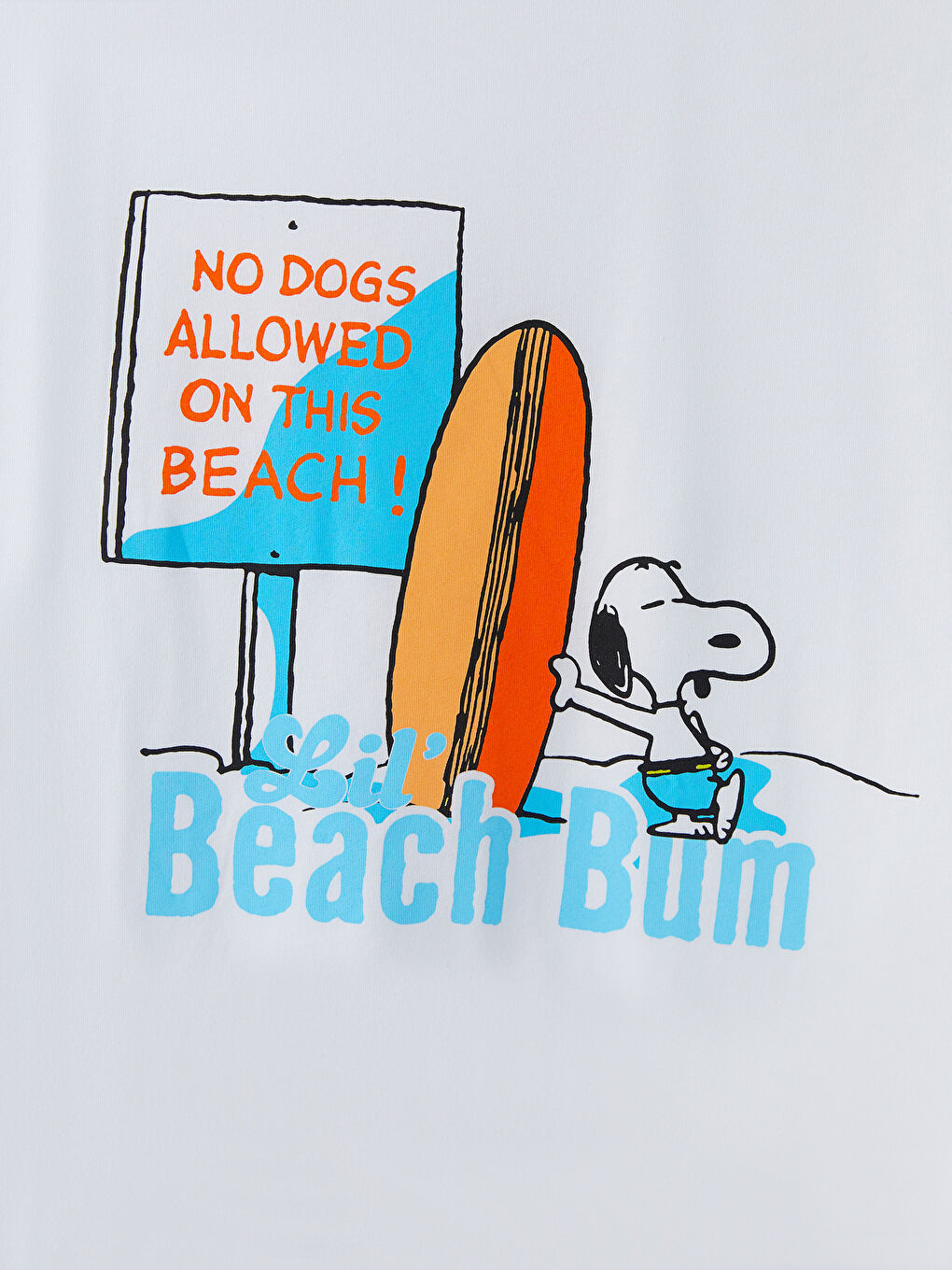 Crew Neck Short Sleeve Snoopy Printed Men's Cotton T-Shirt-7