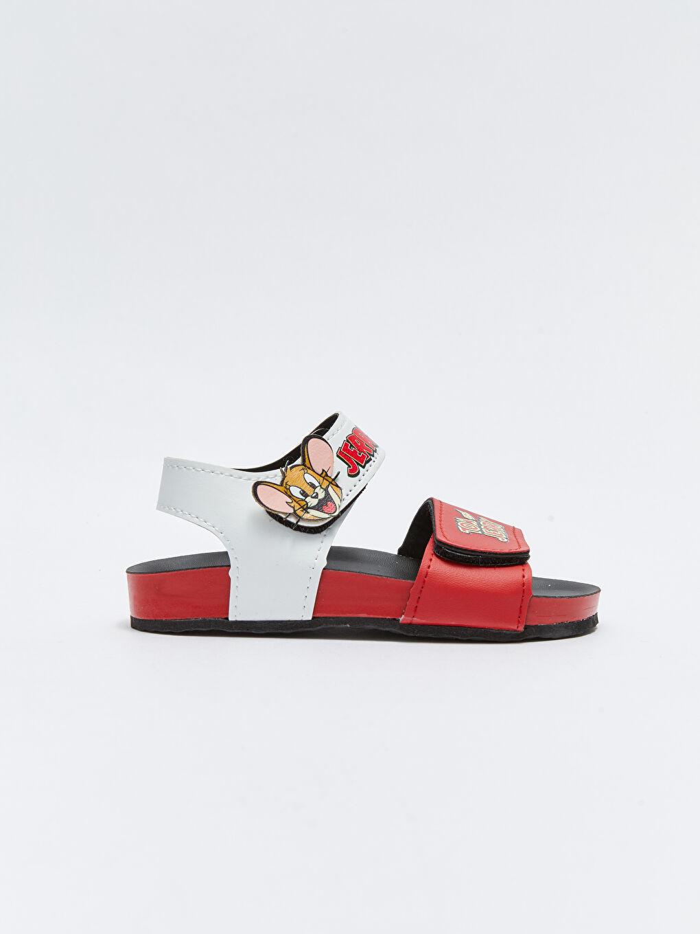 Kırmızı Tom&Jerry Lisanslı Cırt Cırtlı Erkek Bebek Sandalet-1
