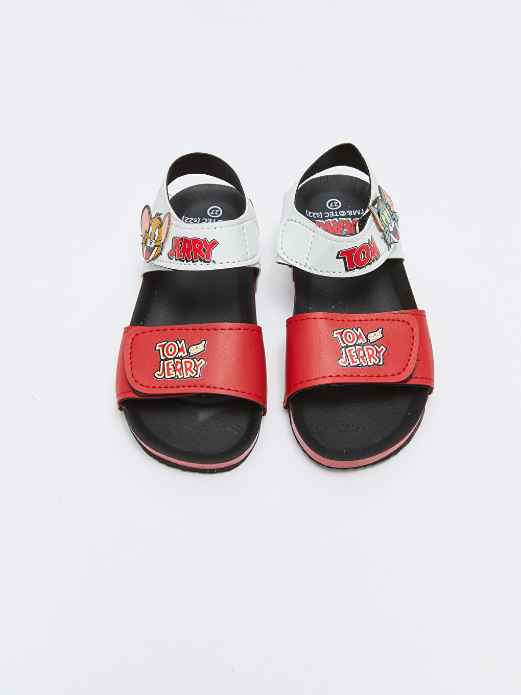 Kırmızı Tom&Jerry Lisanslı Cırt Cırtlı Erkek Bebek Sandalet-2