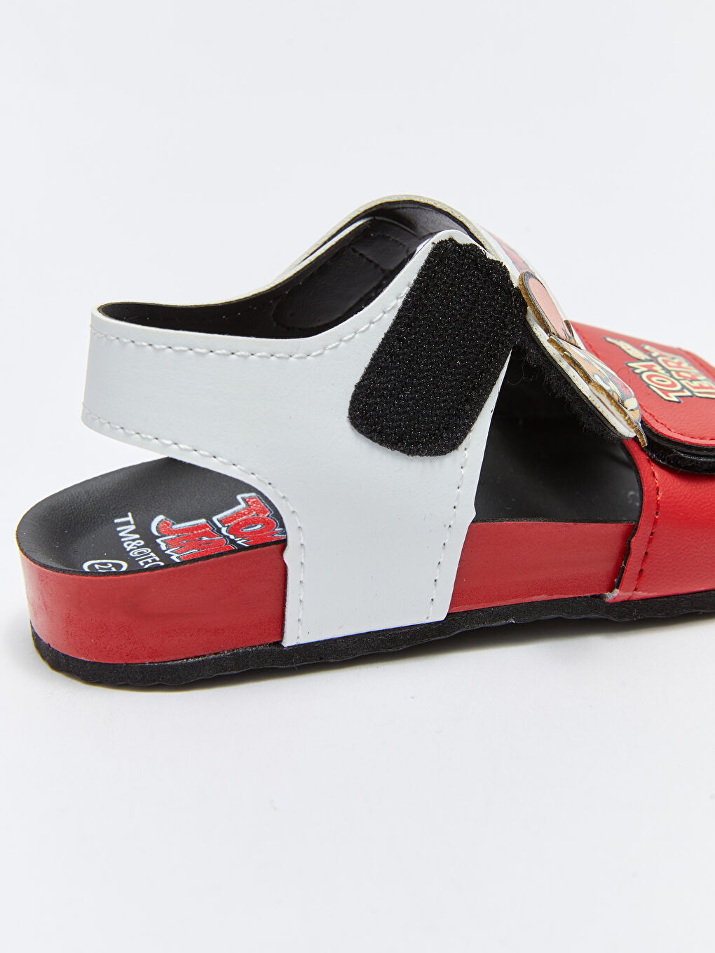Kırmızı Tom&Jerry Lisanslı Cırt Cırtlı Erkek Bebek Sandalet-5