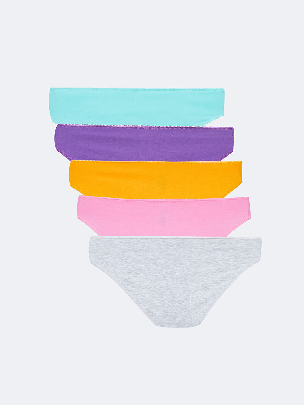 Pembe Düz Bikini Külot 5'li-1