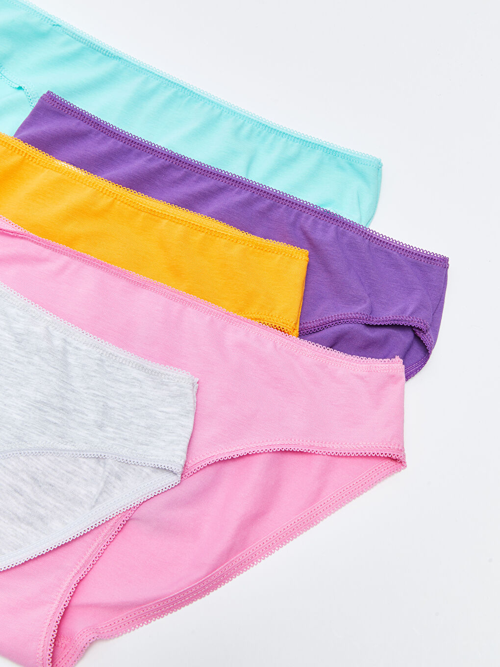 Pembe Düz Bikini Külot 5'li-2