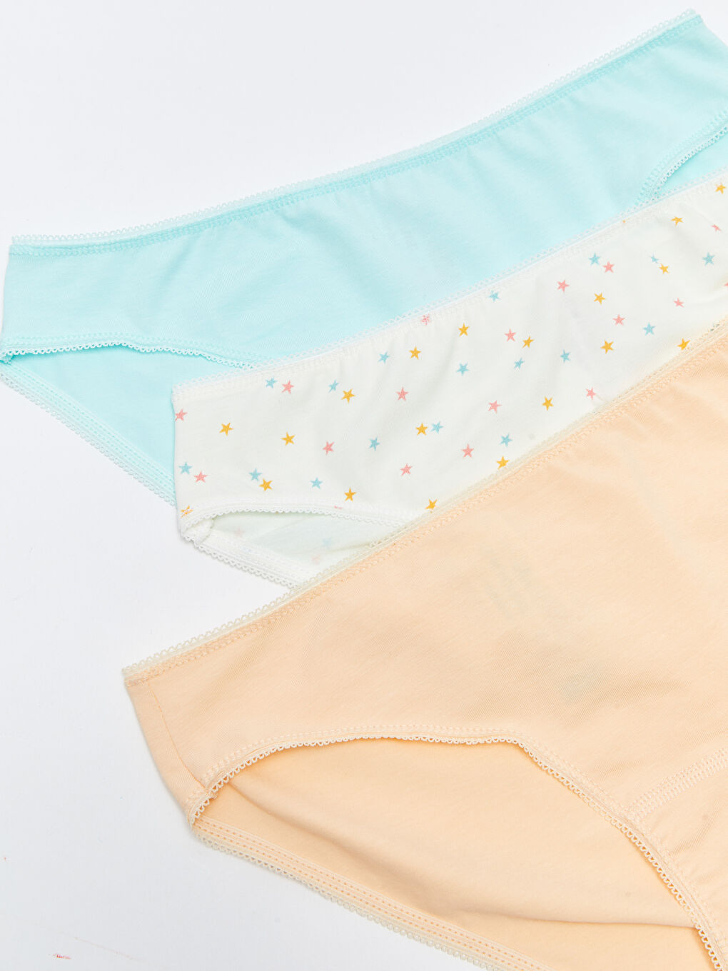 Ekru Desenli Bikini Külot 3'lü Paket-2