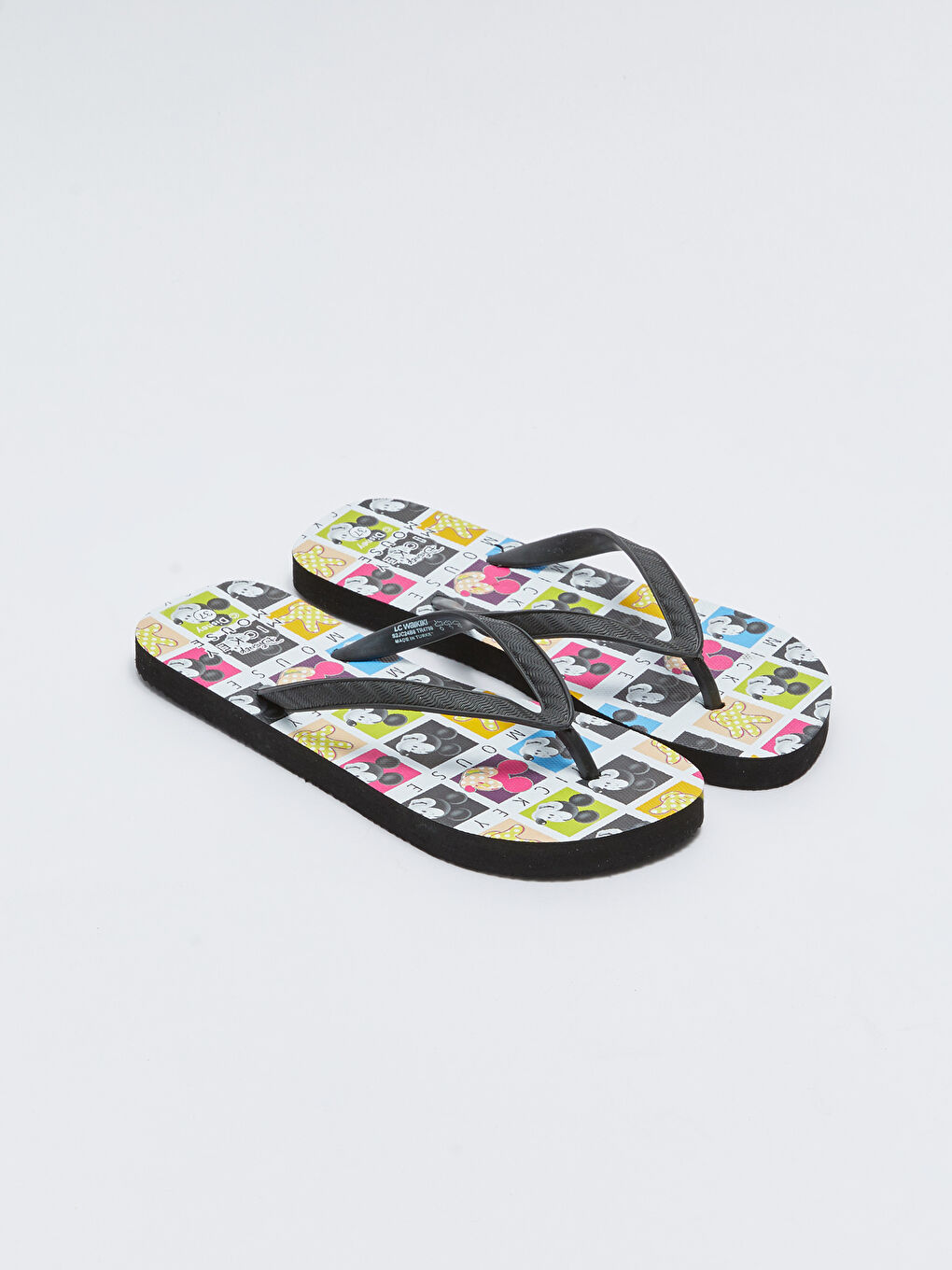 Karışık Baskılı Parmak Arası Kadın Plaj Terliği