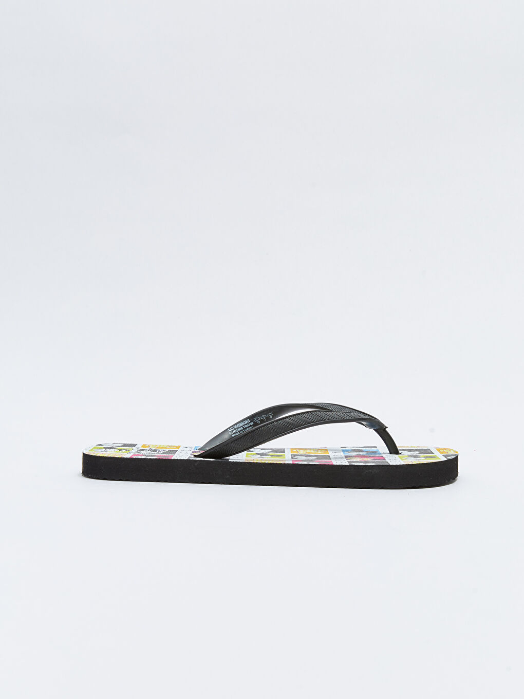 Karışık Baskılı Parmak Arası Kadın Plaj Terliği-1