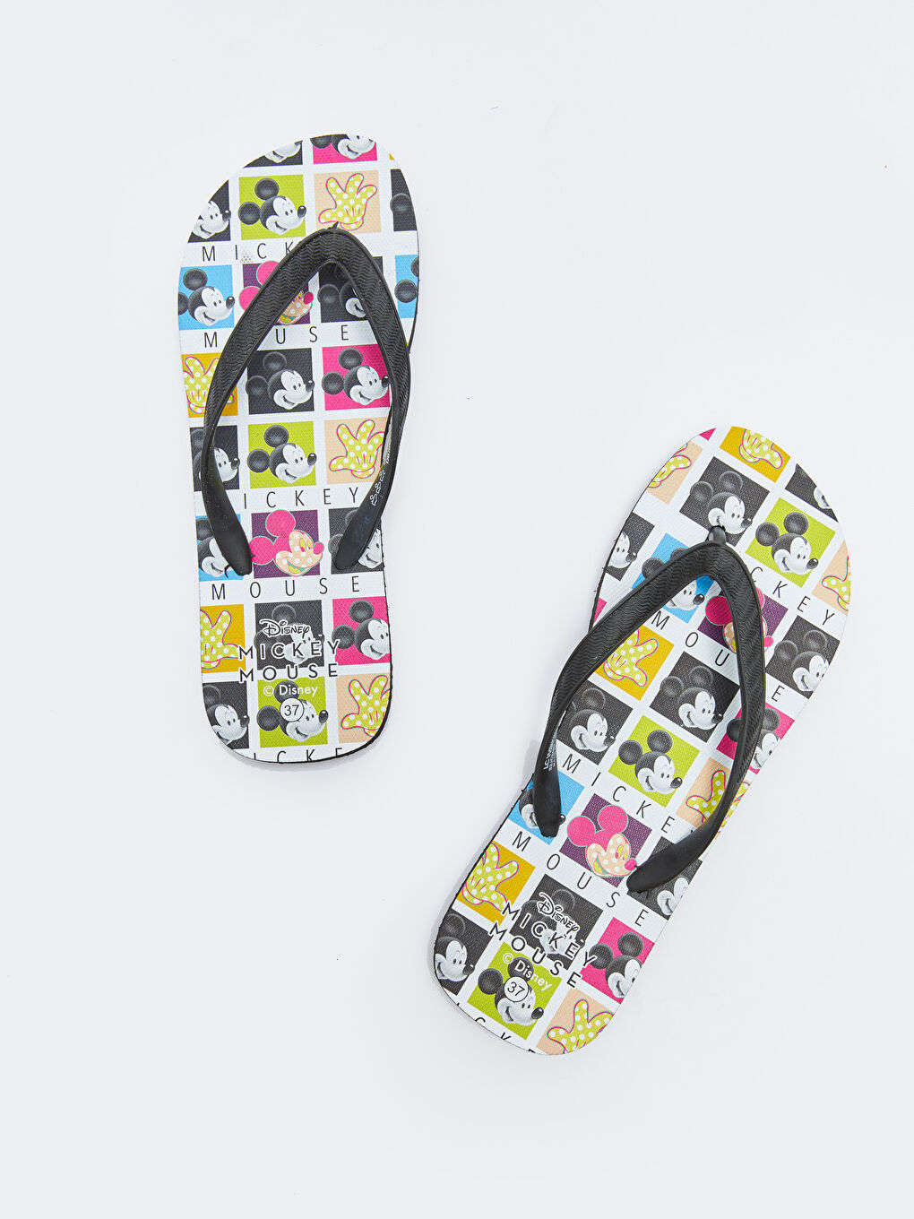 Karışık Baskılı Parmak Arası Kadın Plaj Terliği-2