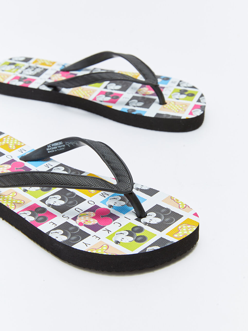 Karışık Baskılı Parmak Arası Kadın Plaj Terliği-4
