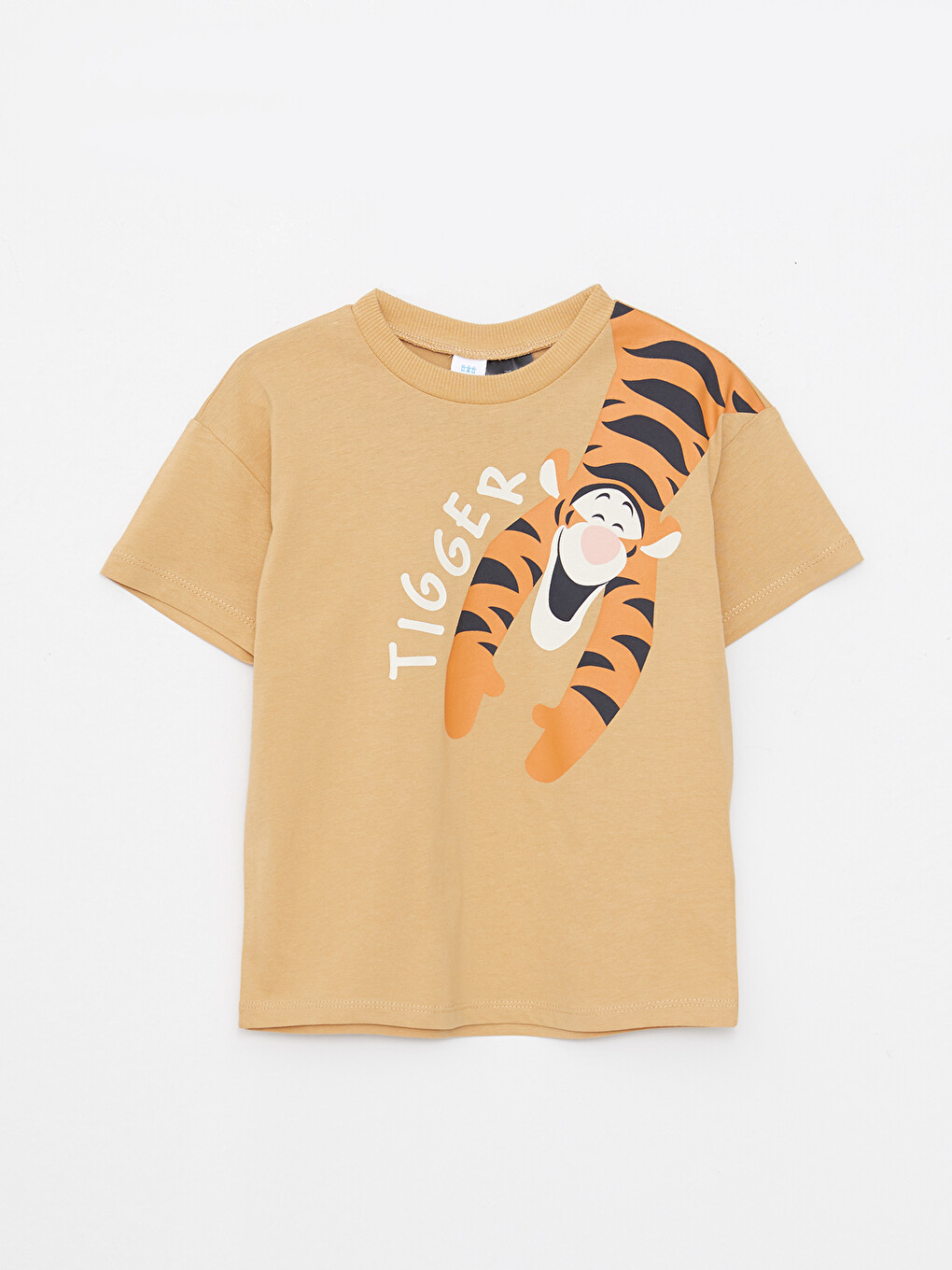 LCW baby Crew Neck Short Sleeve Tigger Printed Cotton Baby Boy T
