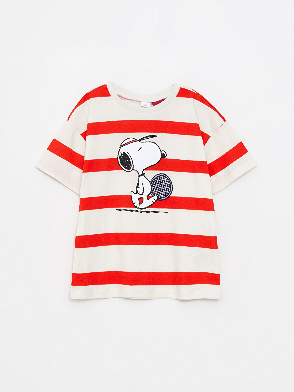 LCW baby Crew Neck Short Sleeve Snoopy Printed Cotton Baby Boy T-Shirt -S2JC43Z1-LJE