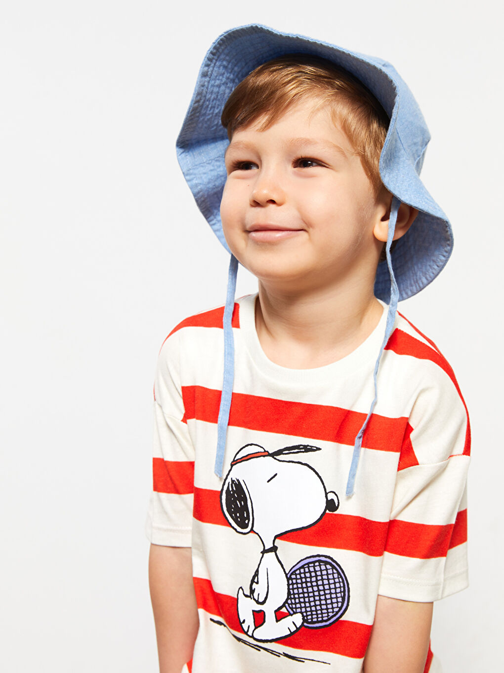 LCW baby Crew Neck Short Sleeve Snoopy Printed Cotton Baby Boy T-Shirt -S2JC43Z1-LJE