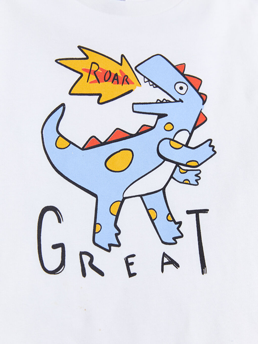 Ekru Bisiklet Yaka Kısa Kollu Baskılı Pamuklu Erkek Bebek Tişört ve Şort 2'li Takım-4