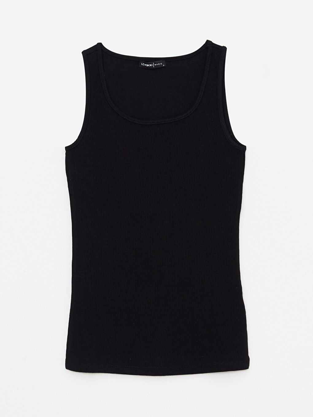 Женская майка с U-образным вырезом и однотонным дизайном-5