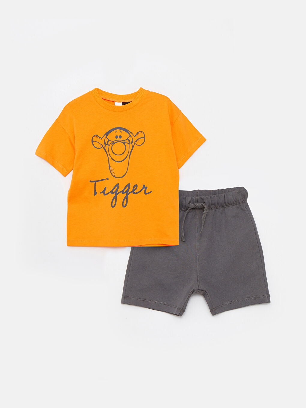 Crew Neck Short Sleeve Winnie the Pooh Baby Boy T-Shirt and Shorts 2-Pack Set -S2JC56Z1-H9V