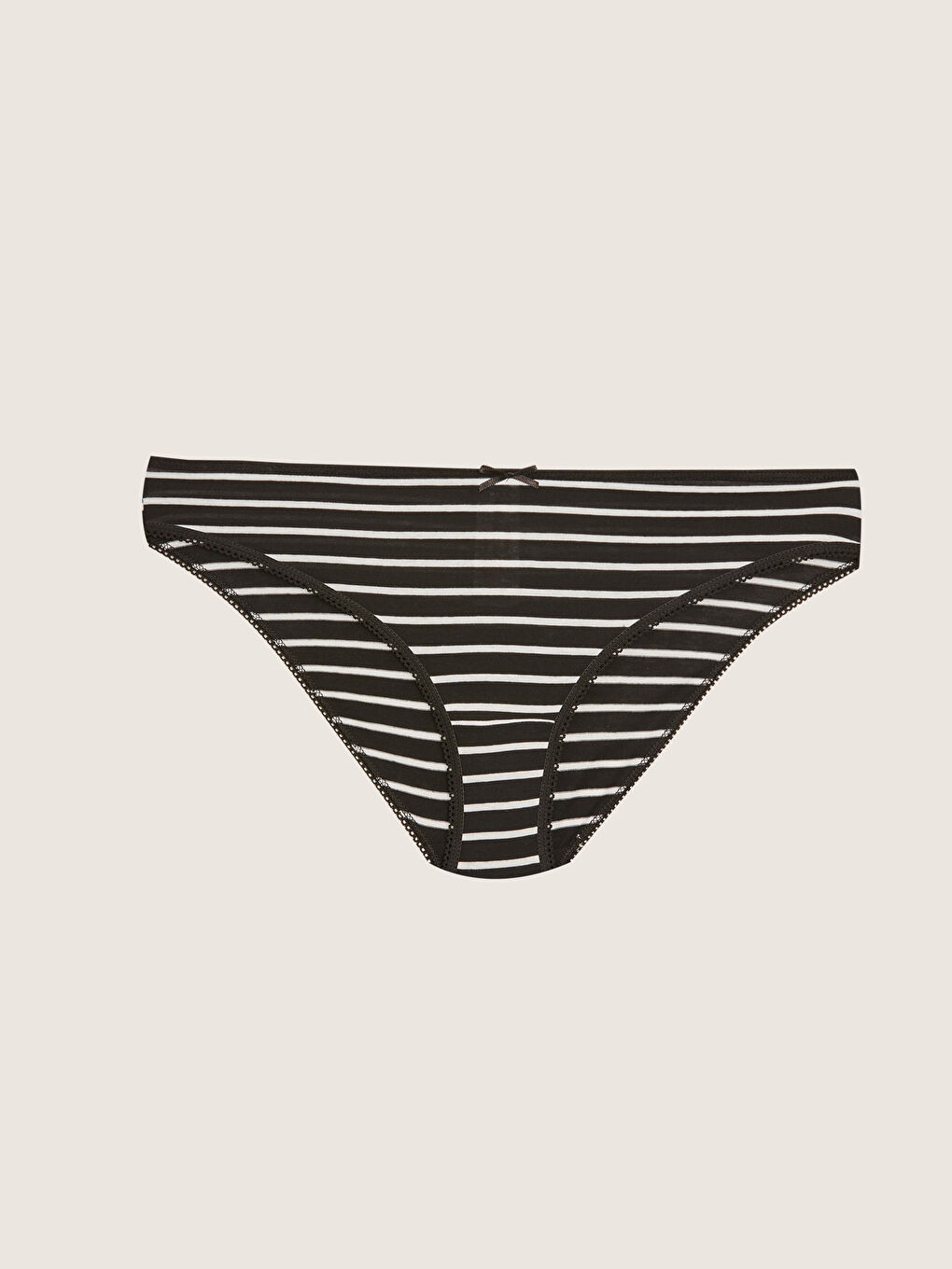 Siyah Çizgili Bikini Külot