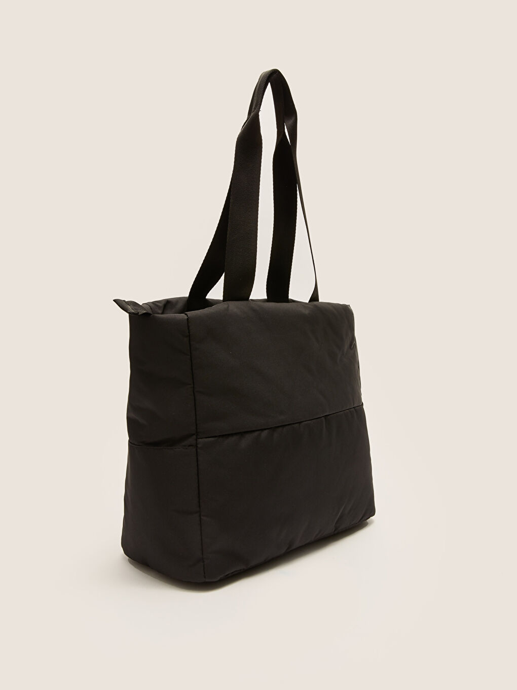 Siyah Paraşüt Kumaş Kadın Omuz Çantası-3