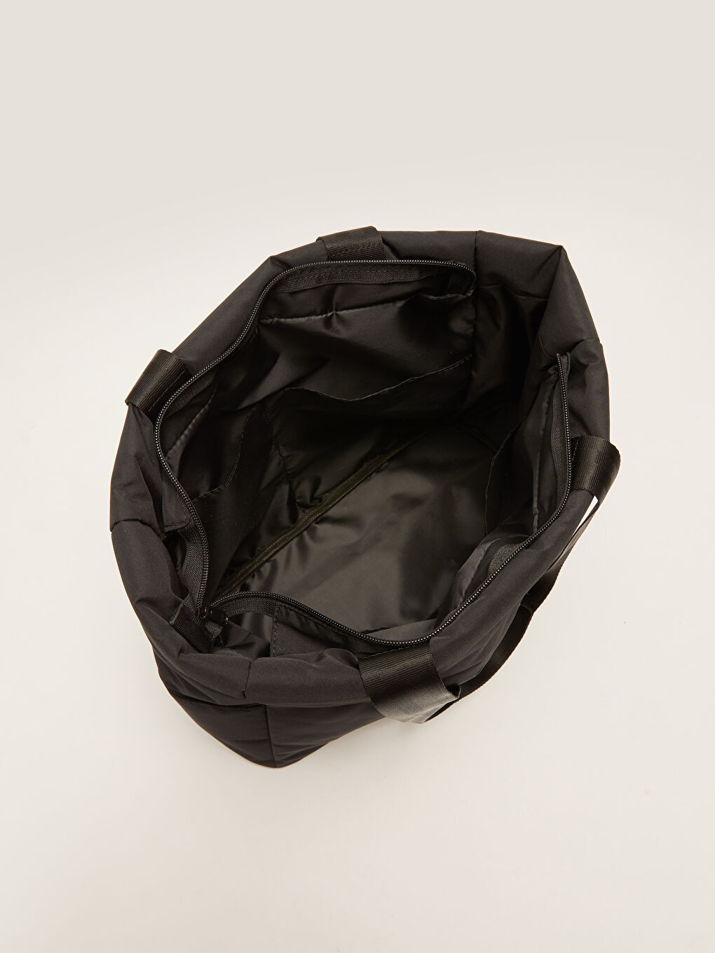 Siyah Paraşüt Kumaş Kadın Omuz Çantası-4