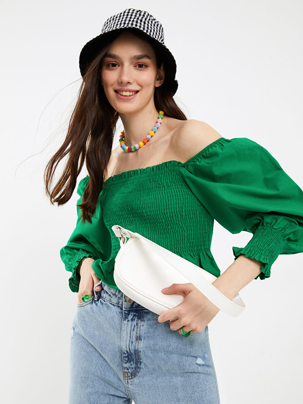 LCW ACCESSORIES Deri Görünümlü Kadın Baget Çanta -S2JC79Z8-FFB
