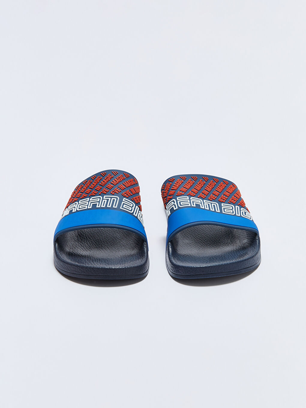 Lacivert Tek Bantlı Baskılı Erkek Çocuk Terlik-2