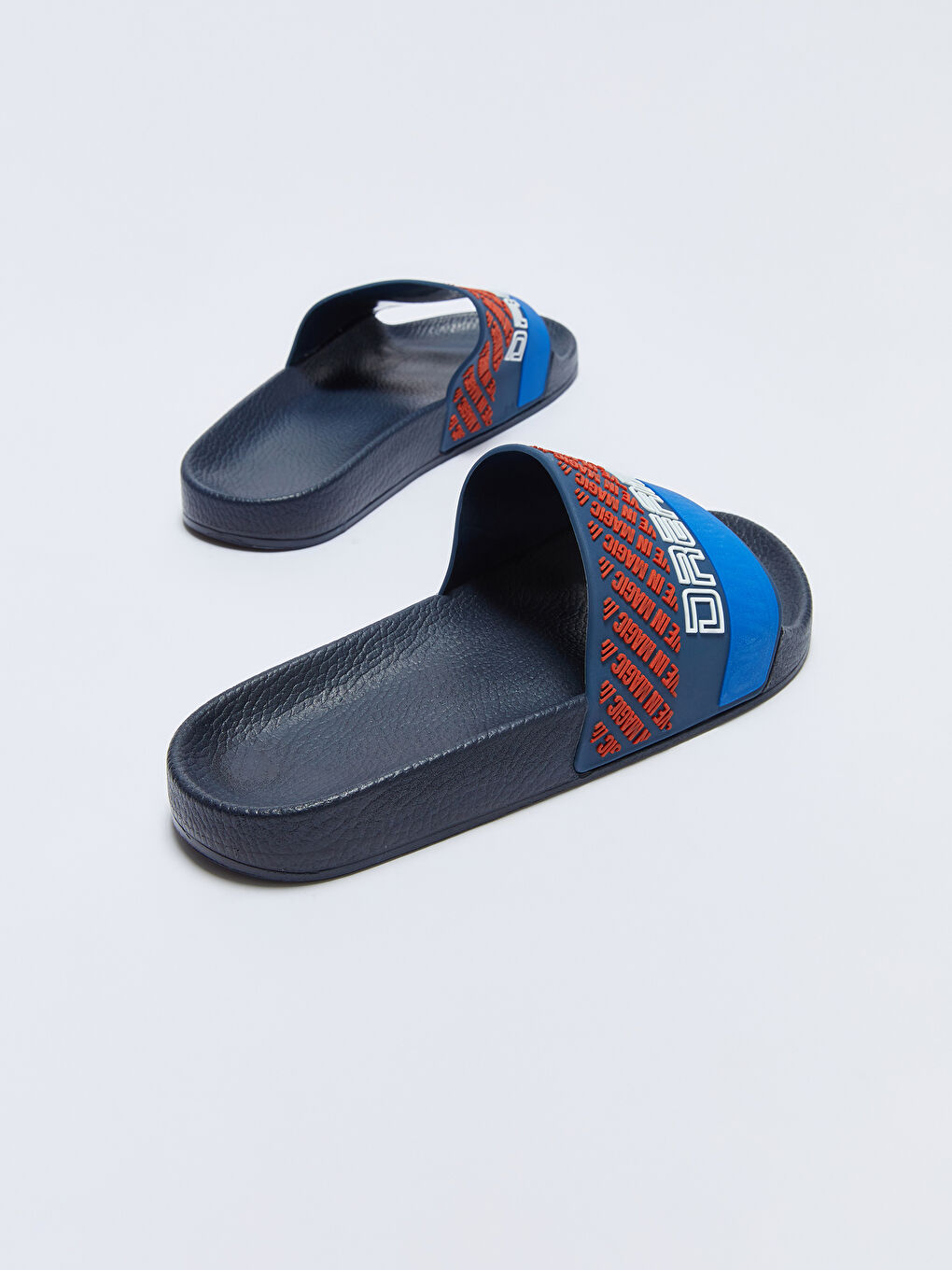 Lacivert Tek Bantlı Baskılı Erkek Çocuk Terlik-3