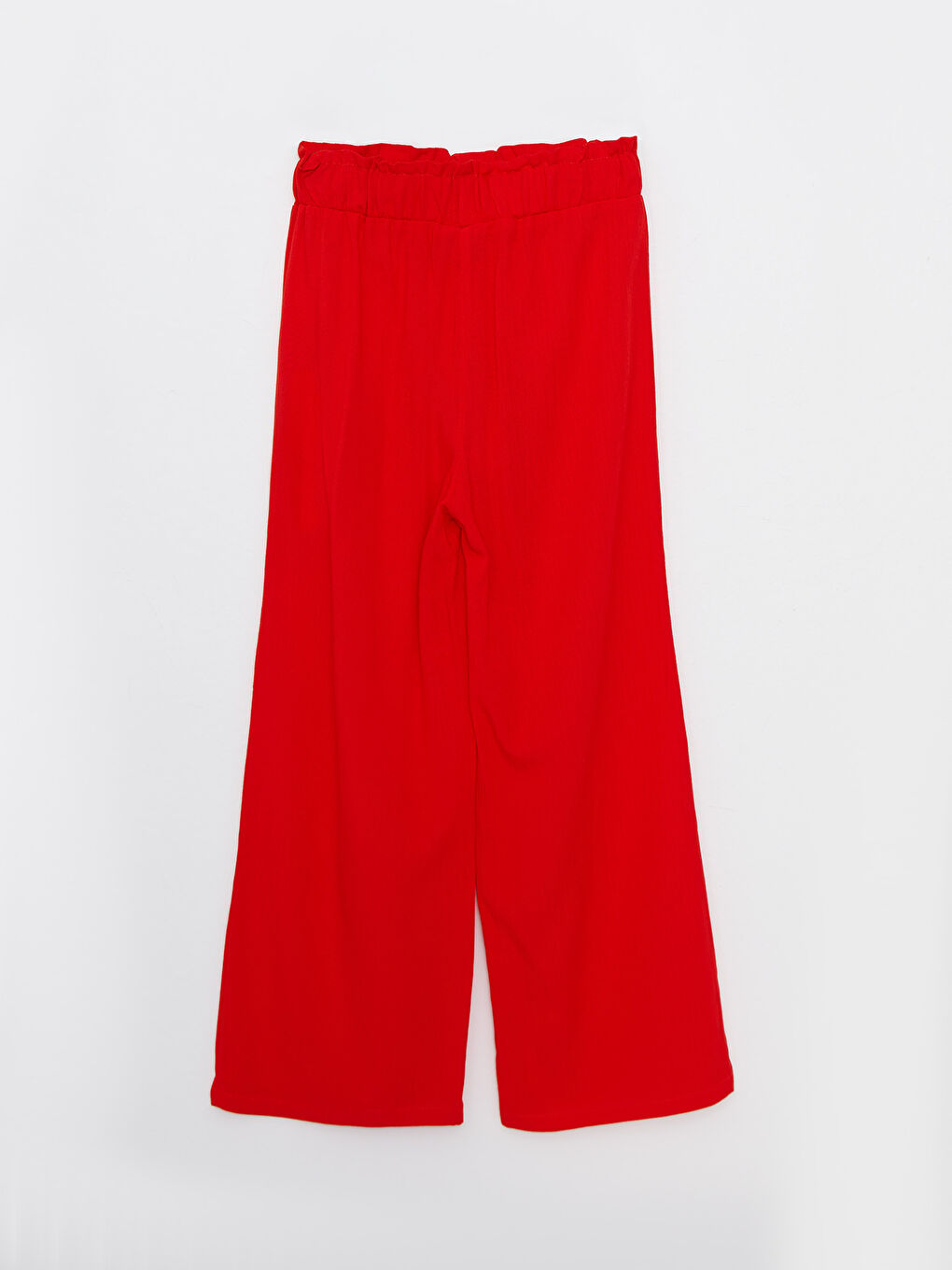 Basic Viscose Girl Trousers With Elastic Waistband-1