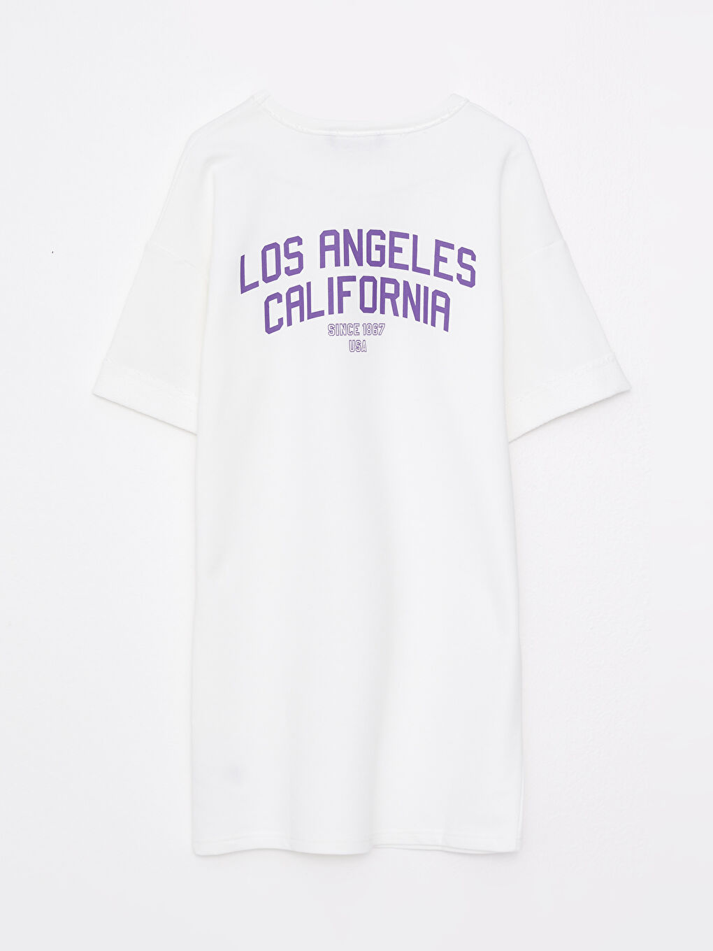 Rundhalsausschnitt Bedrucktes Kurzarm Kleid für Damen-6