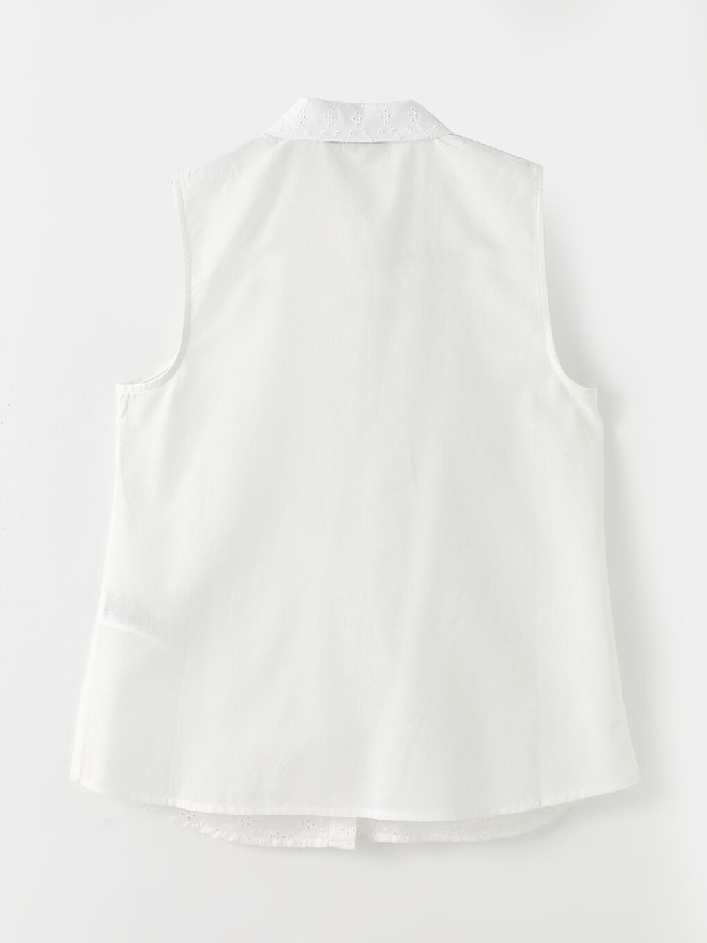 LC Waikiki Front Button Closure Embroidered Sleeveless Poplin Women's Shirt -S2JD29Z8-R9K