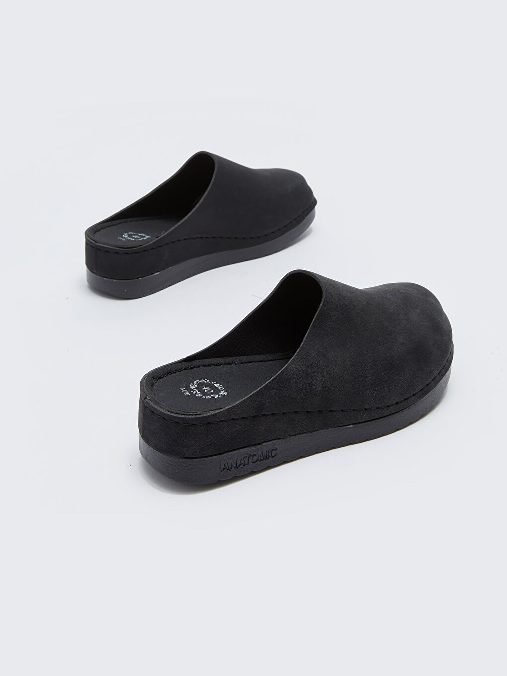 Siyah Önü Kapalı Kalın Taban Kadın Terlik-4
