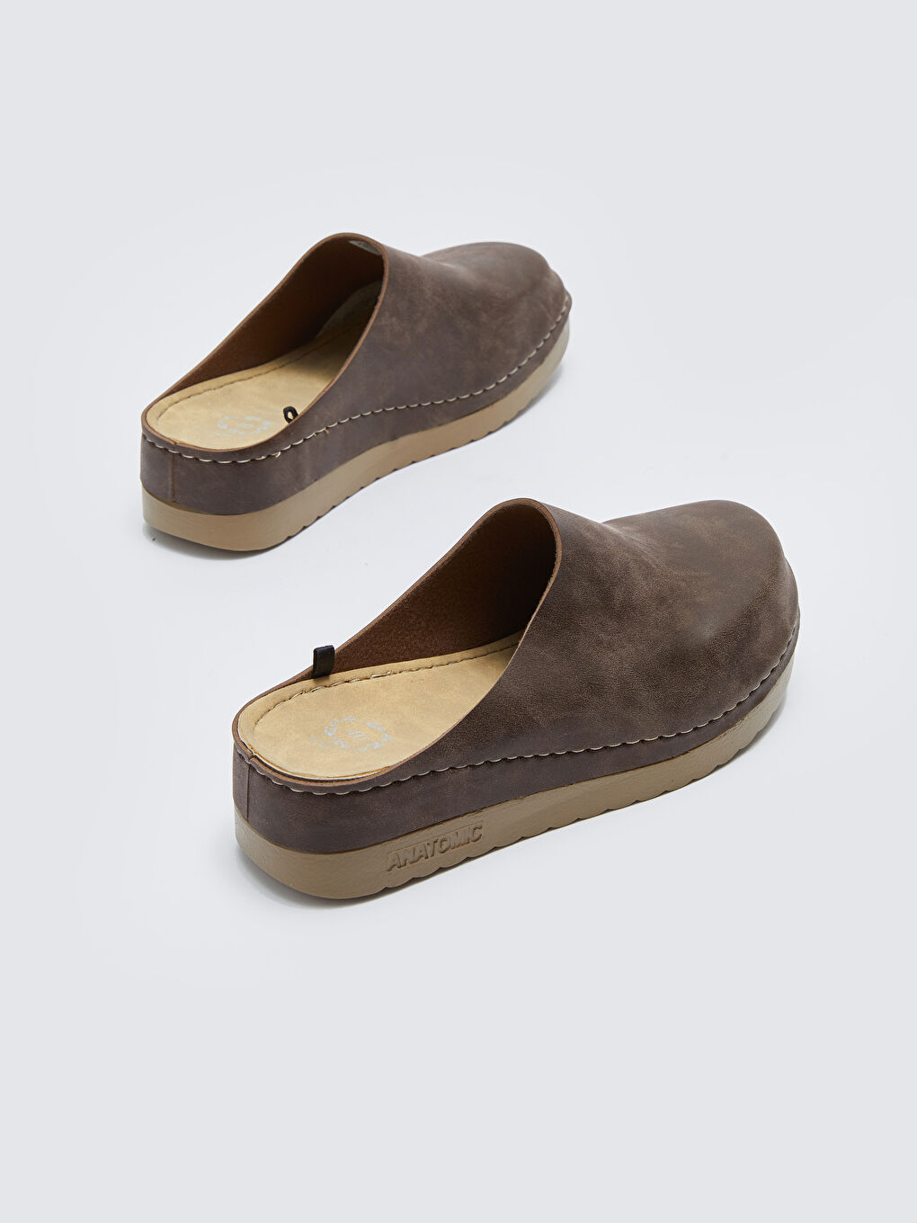 Kahverengi Önü Kapalı Kalın Taban Kadın Terlik-4