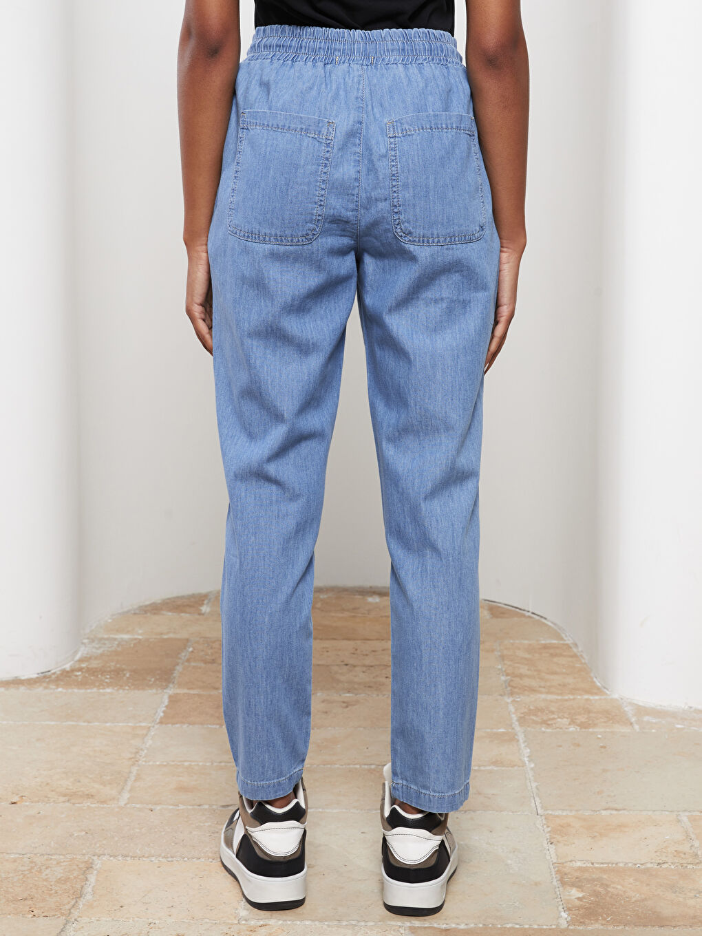 Elastic Waist Paperbag Women's Rodeo Jeans-4