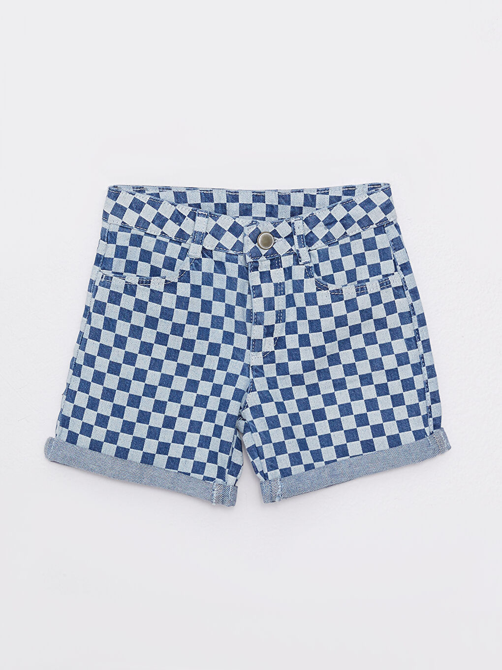 شورت جينز كاروهات بنات