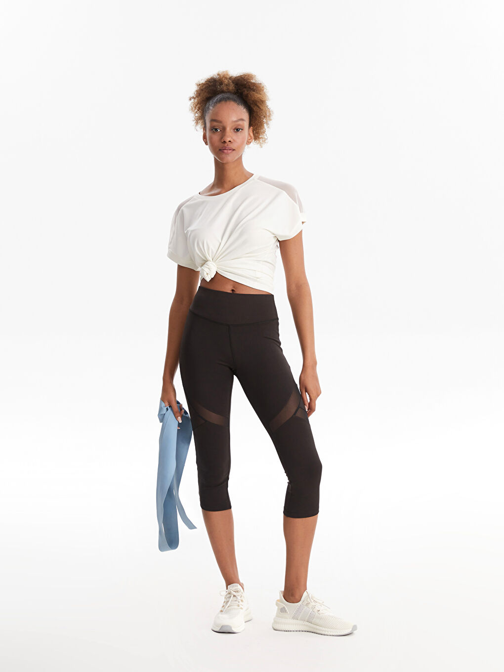 Women's Elasticated Waist Plain Sports Leggings-1