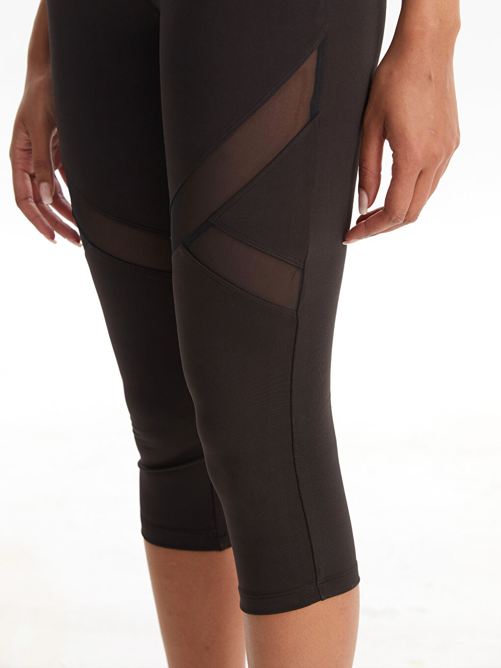 Women's Elasticated Waist Plain Sports Leggings-2
