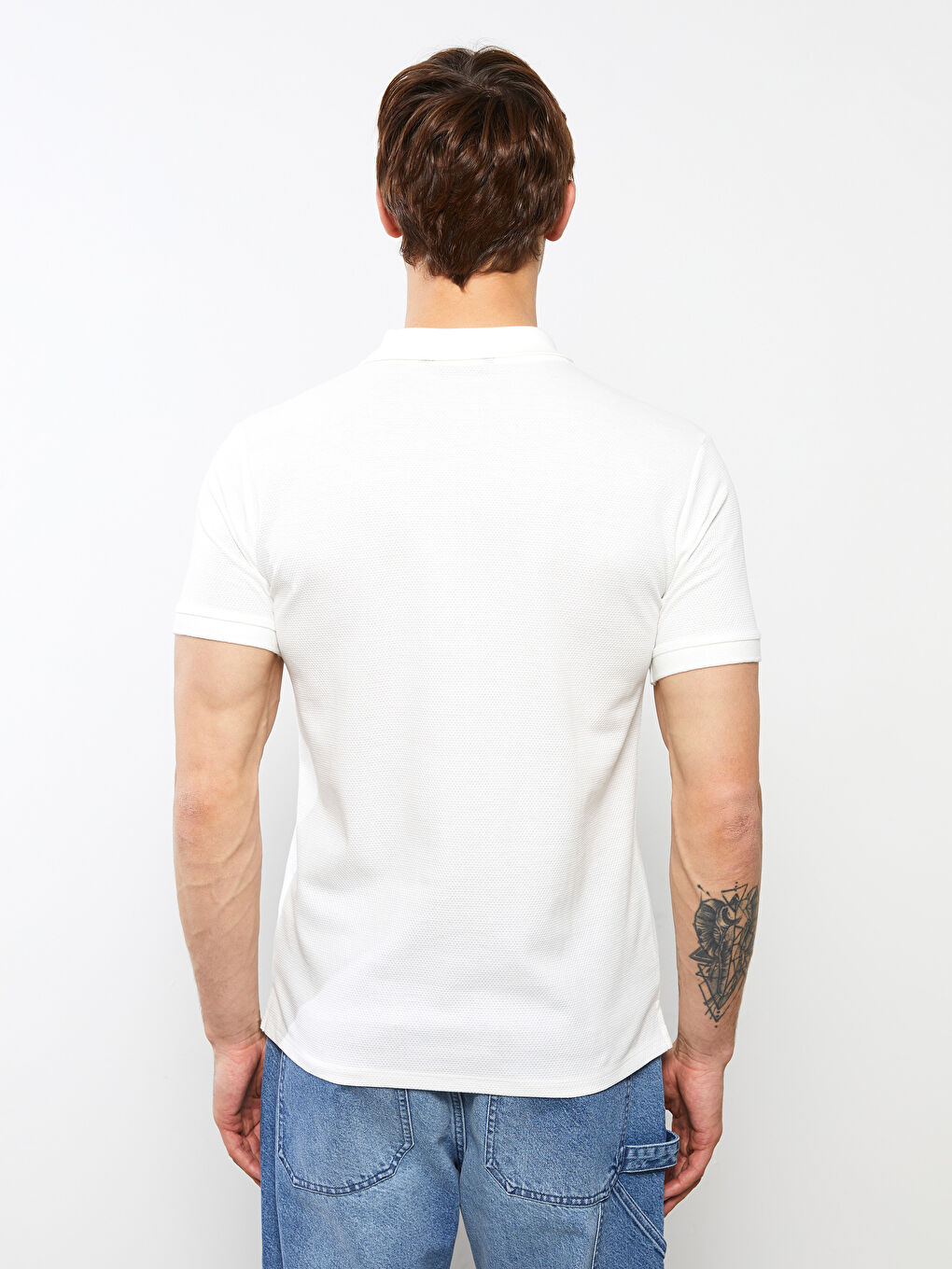 Polo Neck Short Sleeve Jersey Men's T-Shirt -S2JD97Z8-R5B