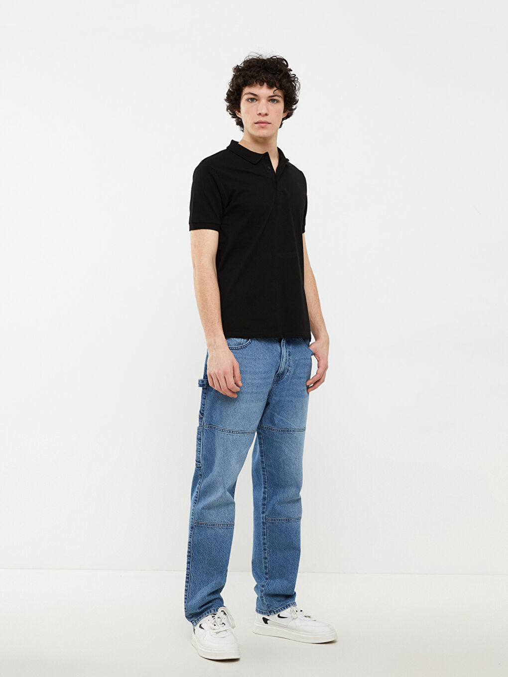 Polo Neck Short Sleeve Jersey Men's T-Shirt-1