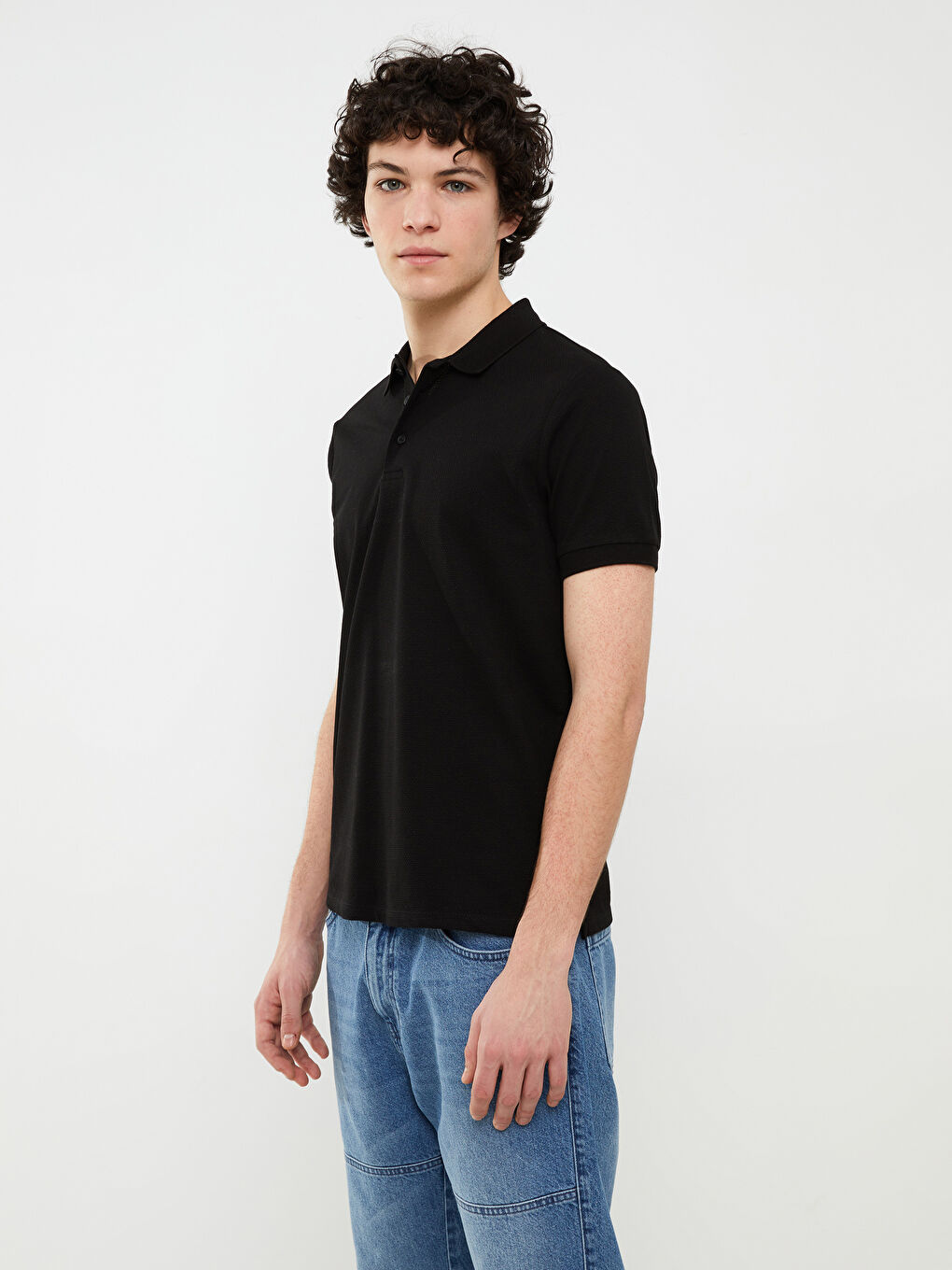 Polo Neck Short Sleeve Jersey Men's T-Shirt-2