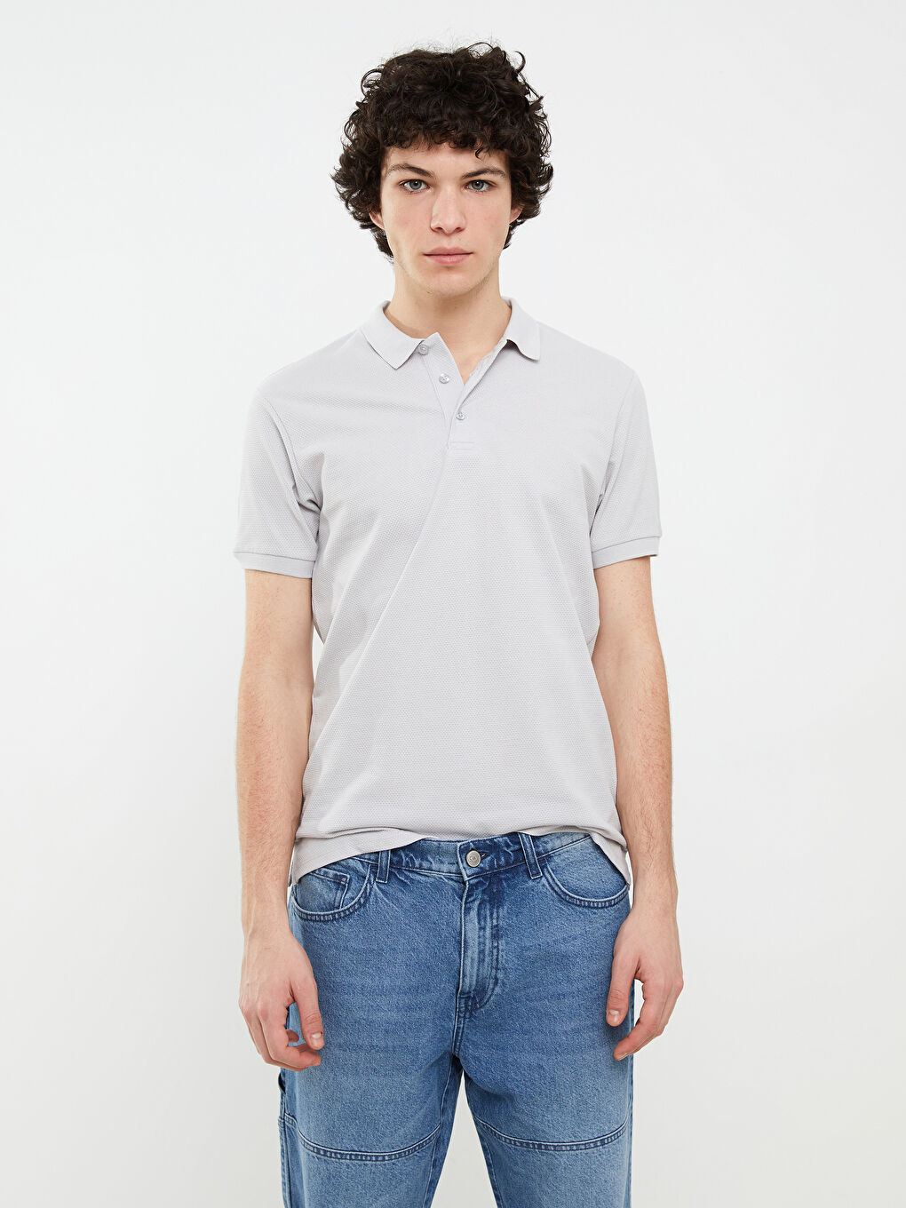 Polo Neck Short Sleeve Jersey Men's T-Shirt-2