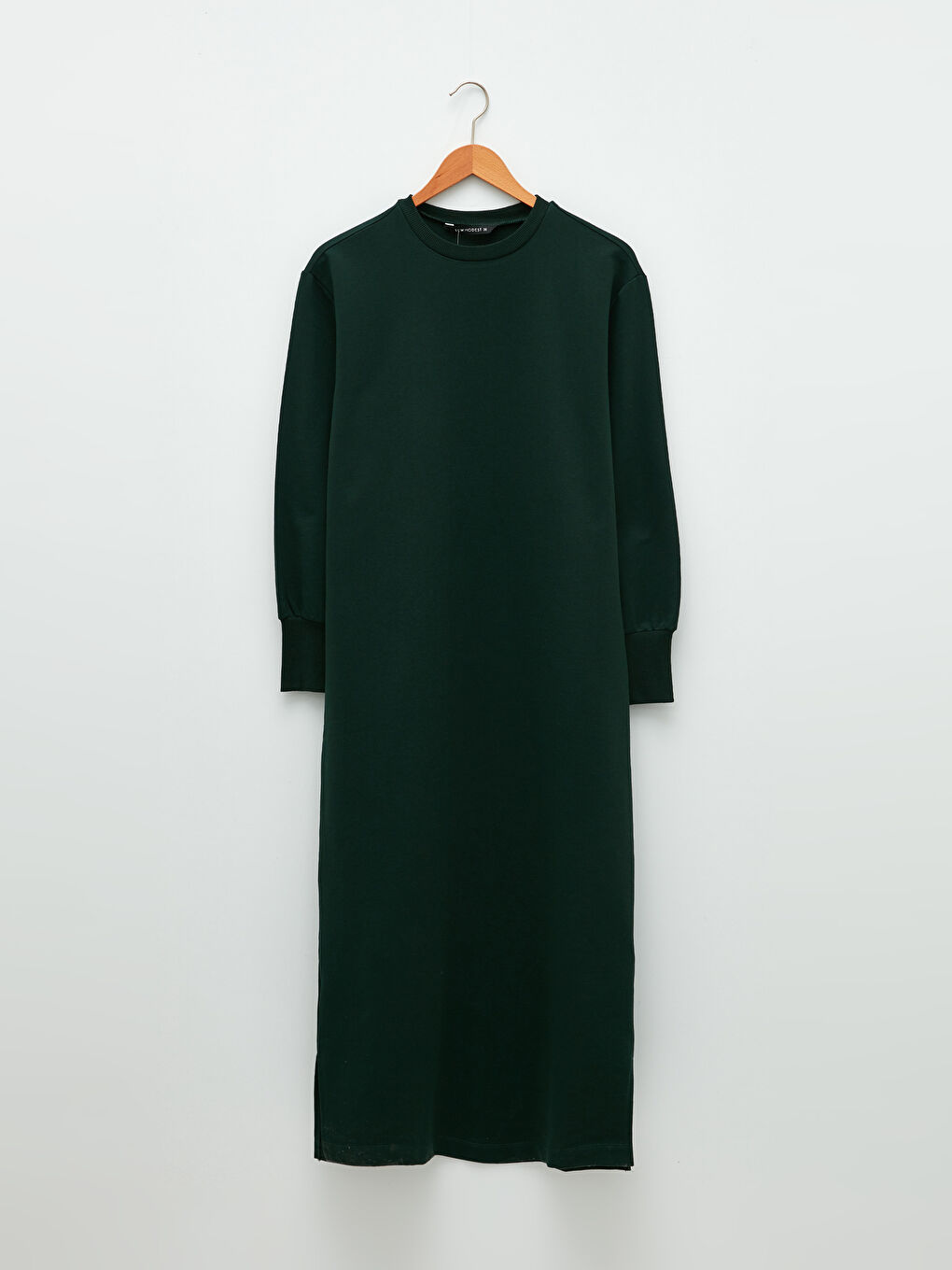 Crew Neck Plain Long Sleeve Women's Dress