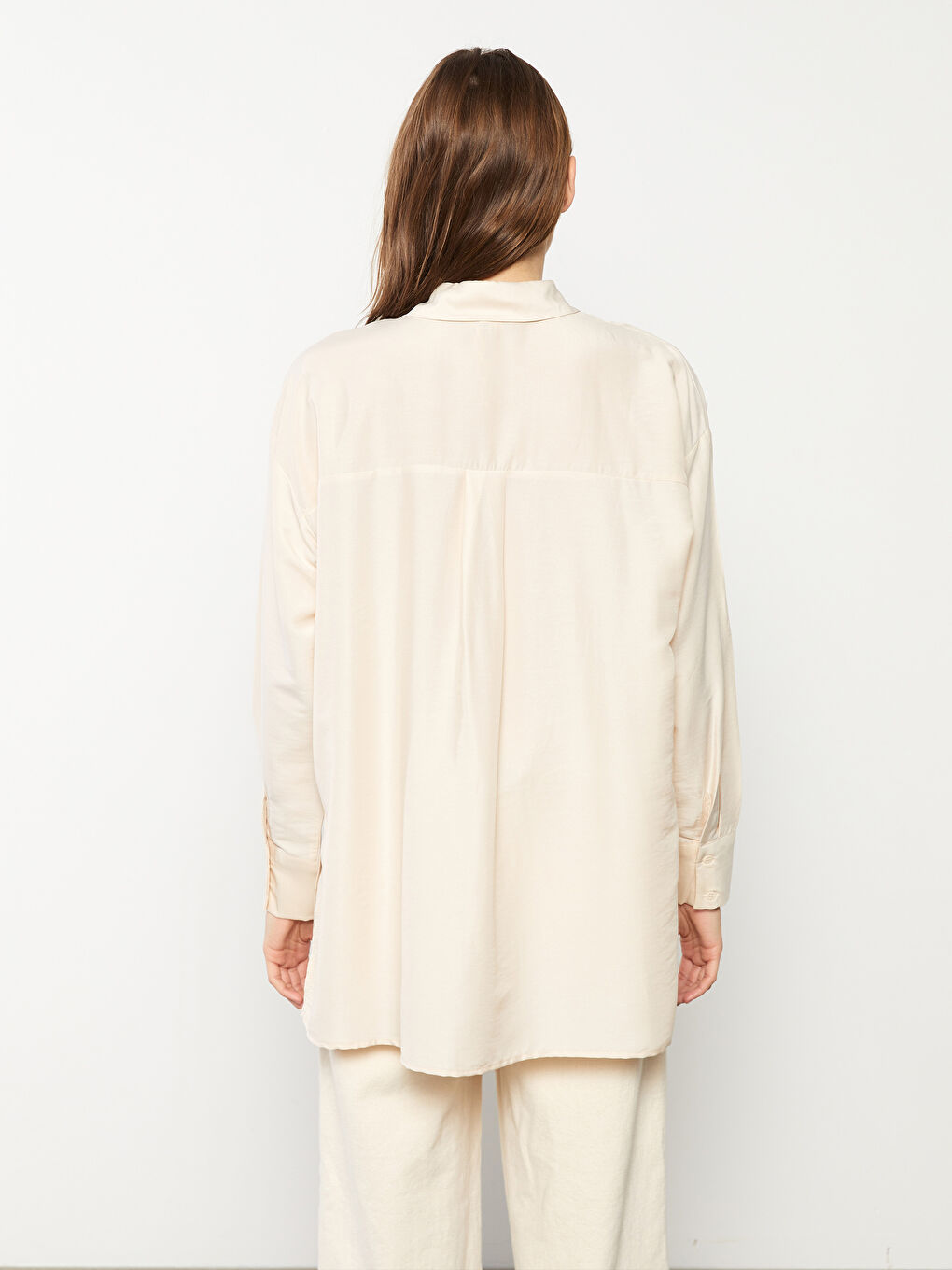 Buttoned Regular Long Sleeve Women's Shirt-4