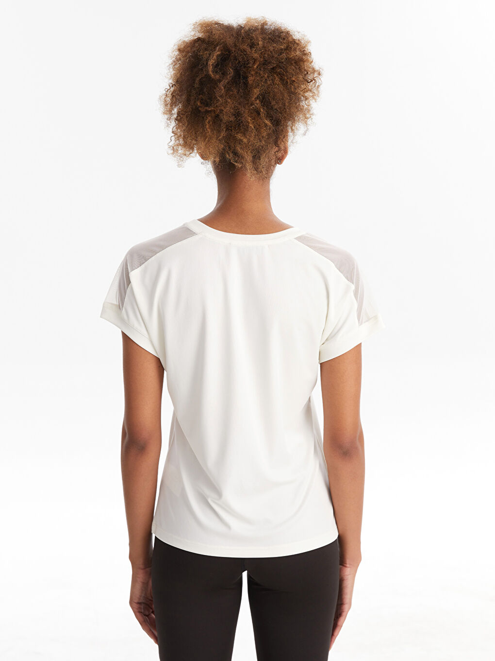 LCW SPORT Crew Neck Plain Short Sleeve Women's Sports T-Shirt -S2JF39Z8-R9J