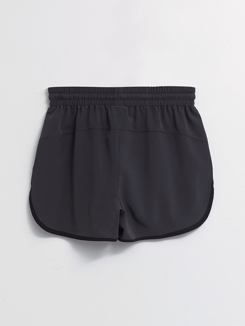 ქალებისთვის ელასტიური წელის უბრალო შორტები-5