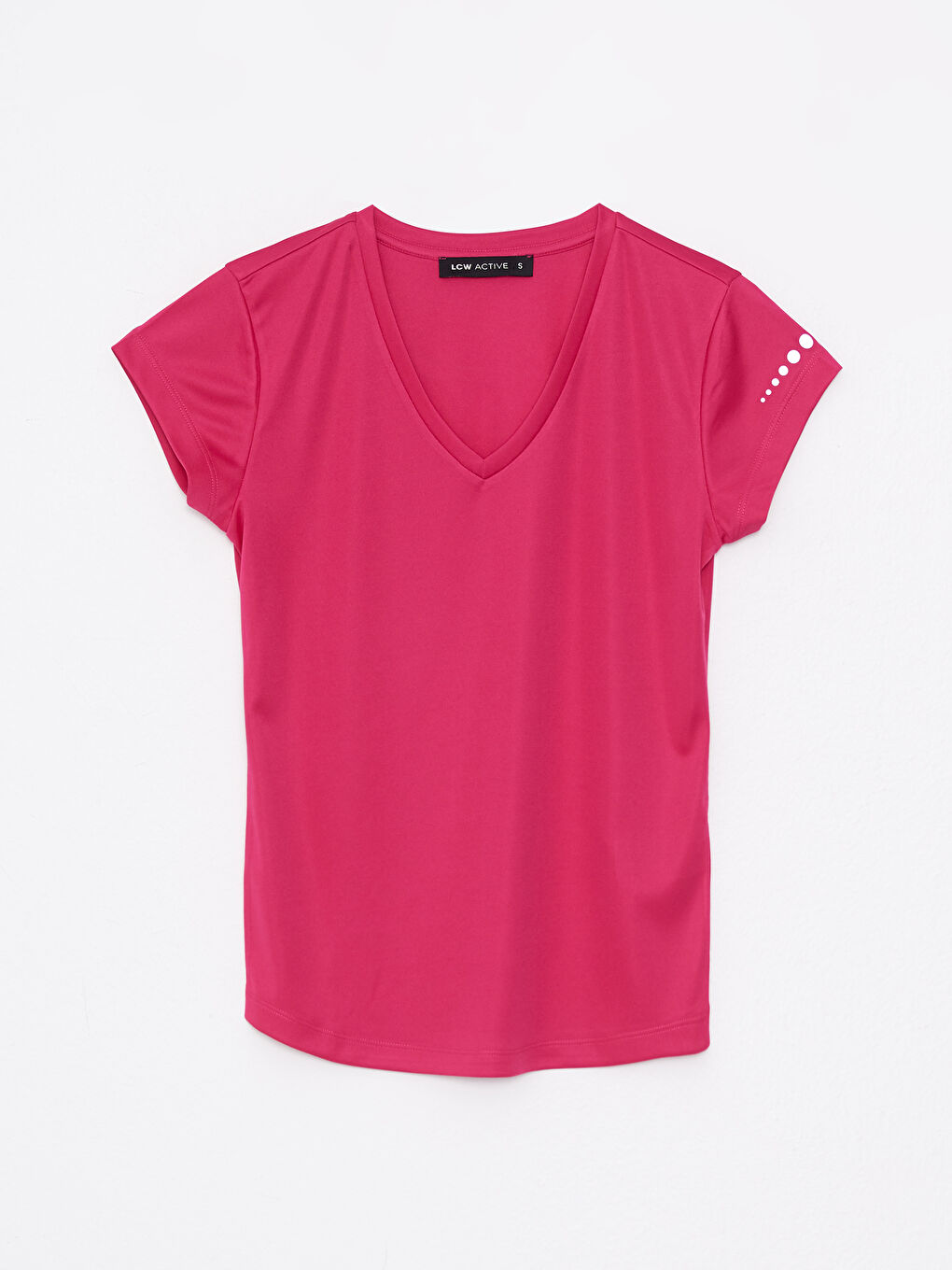 LCW SPORT V-Neck Printed Short Sleeve Women's Sports T-Shirt -S2JF45Z8-GZ6