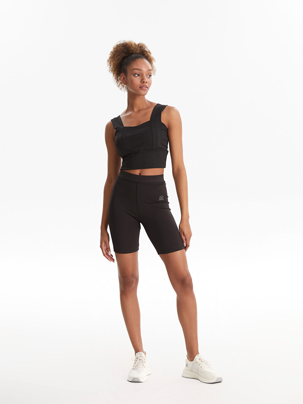 Elastic Waist Printed Women's Sports Biker Leggings-1