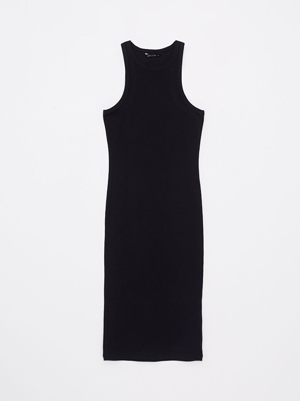 Halter Neck Plain Sleeveless Cotton Women's Bodycon Dress -S2JF54Z8-CVL