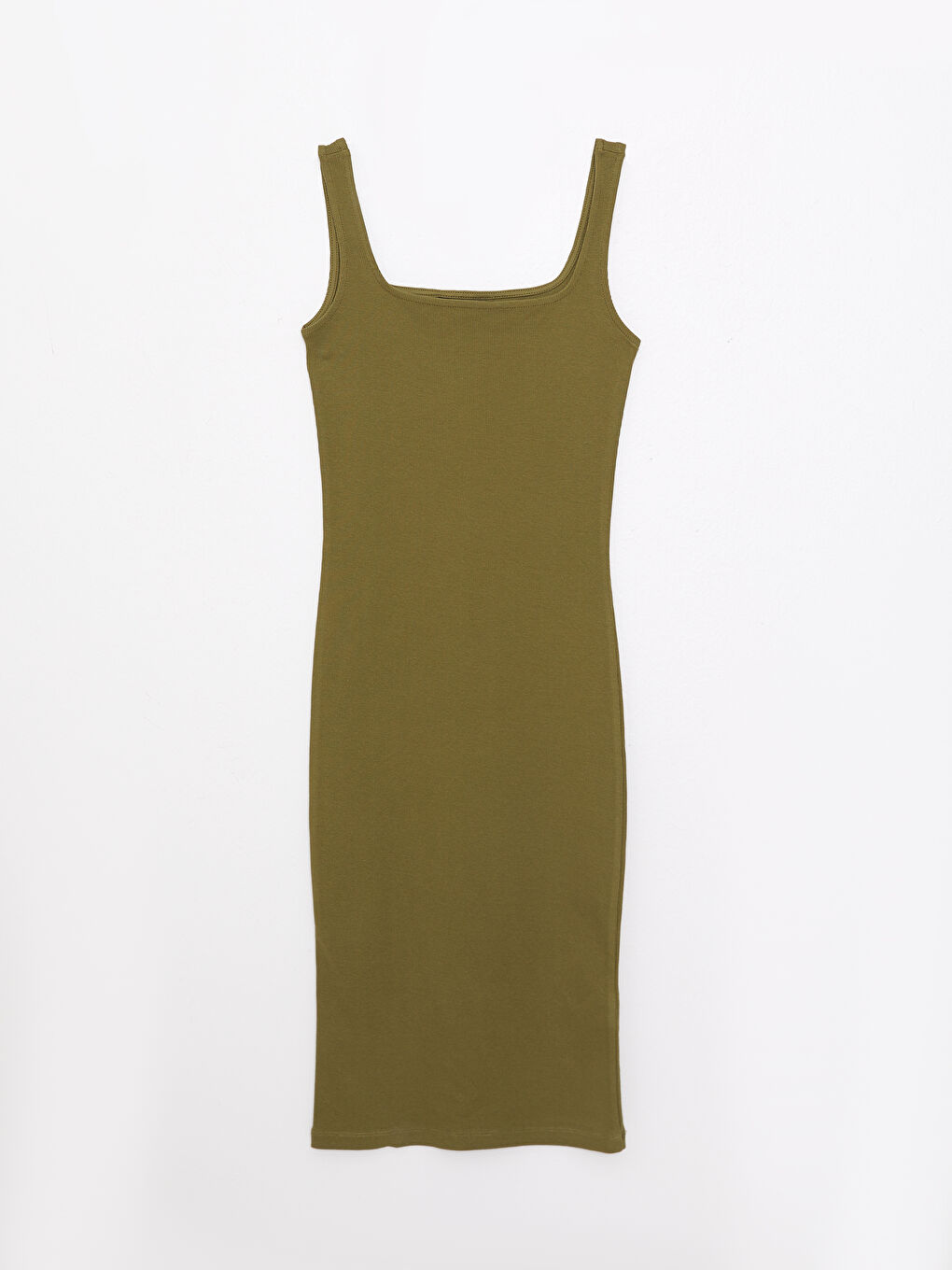 LC Waikiki Square Neck Straight Sleeveless Cotton Women's Bodycon Dress -S2JF55Z8-SEB