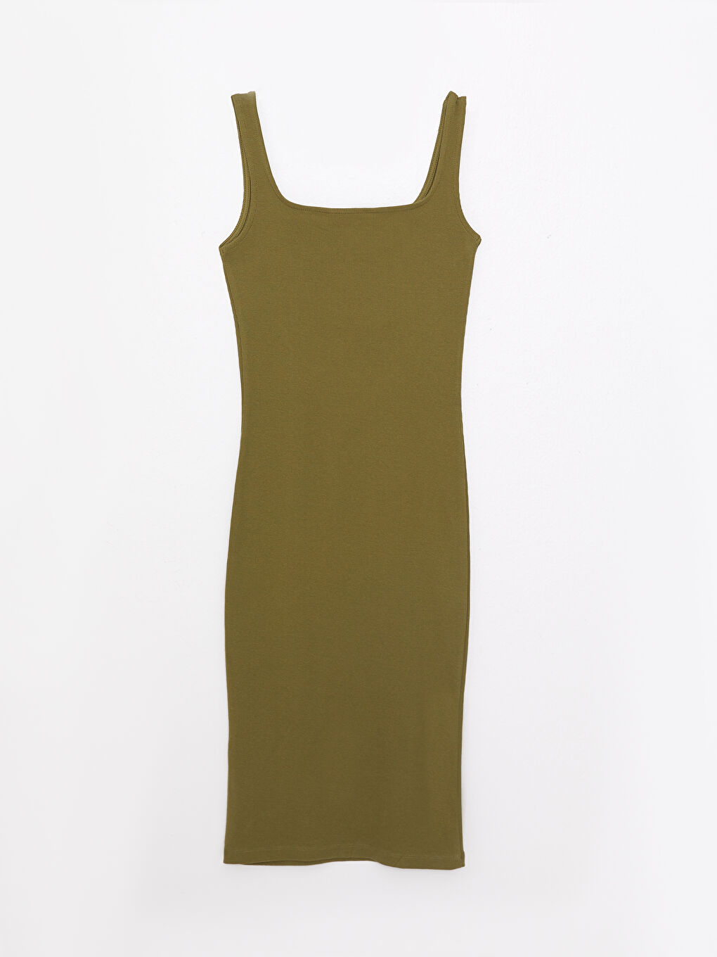 LC Waikiki Square Neck Straight Sleeveless Cotton Women's Bodycon Dress -S2JF55Z8-SEB
