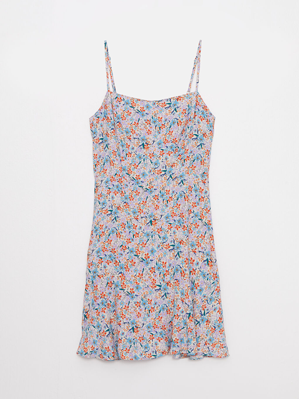 Square Neck Floral Strappy Poplin Woman Dress -S2JF58Z8-LSC