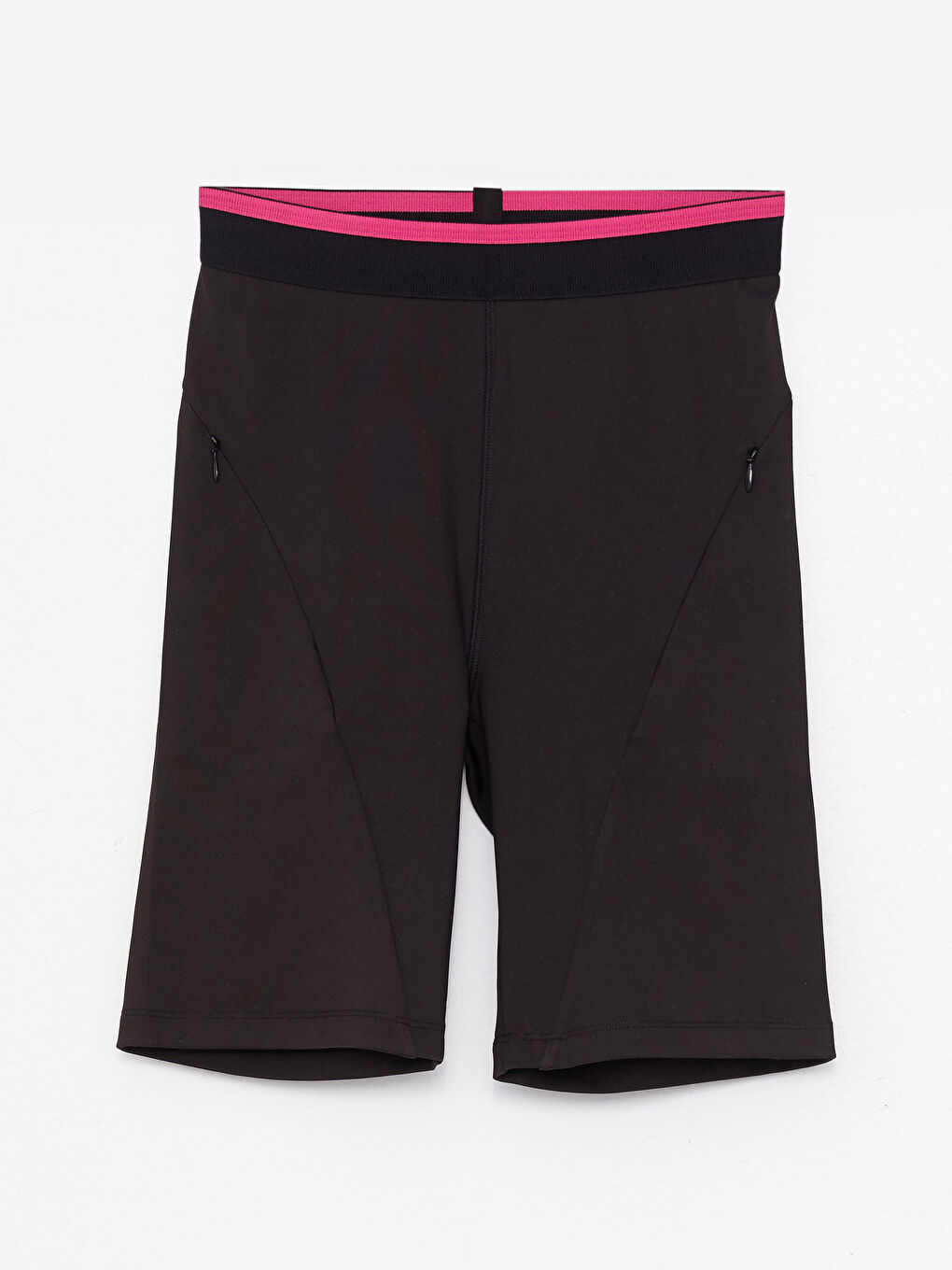 Women's Elastic Waist Plain Biker Shorts Leggings-5